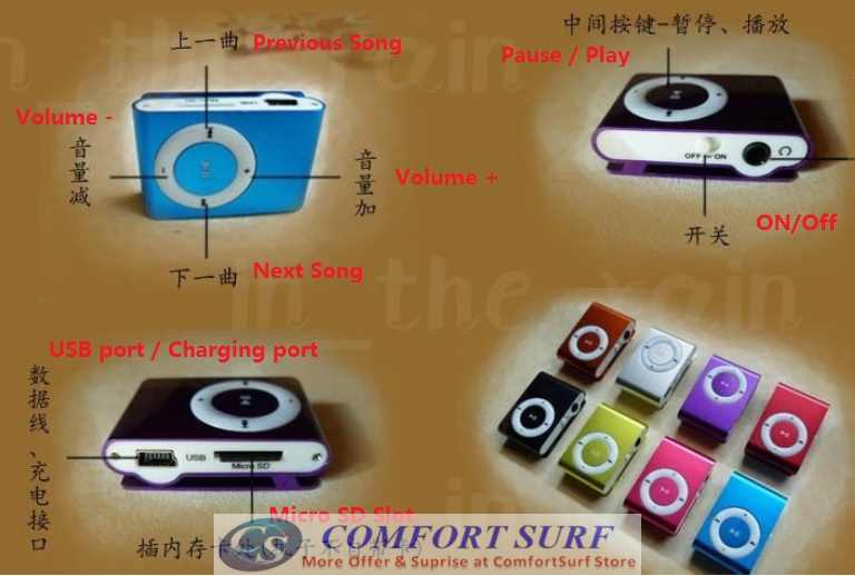 Mini Clip Mp3 WMA WAV player